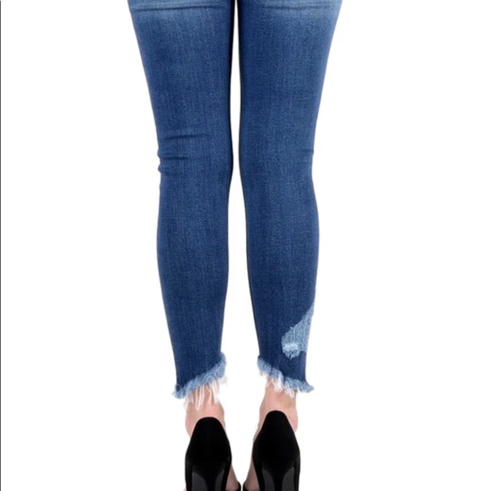 Kancan mid rise raw hem skinny jeans - Picture 6 of 6